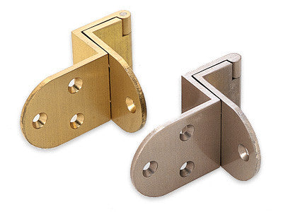 Sugatsune AHB-18/SN: 18.5mm Overlay Door Angle Hinge - Satin Nickel