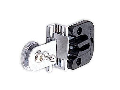 Sugatsune GHC-34/8/CR: Half Overlay Glass Door Hinge - Polished  Chrome