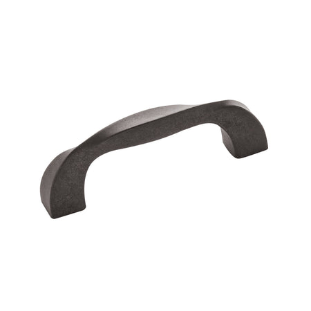 Hickory H076015-BI: 3" cc Twist Cabinet Pull - Black Iron