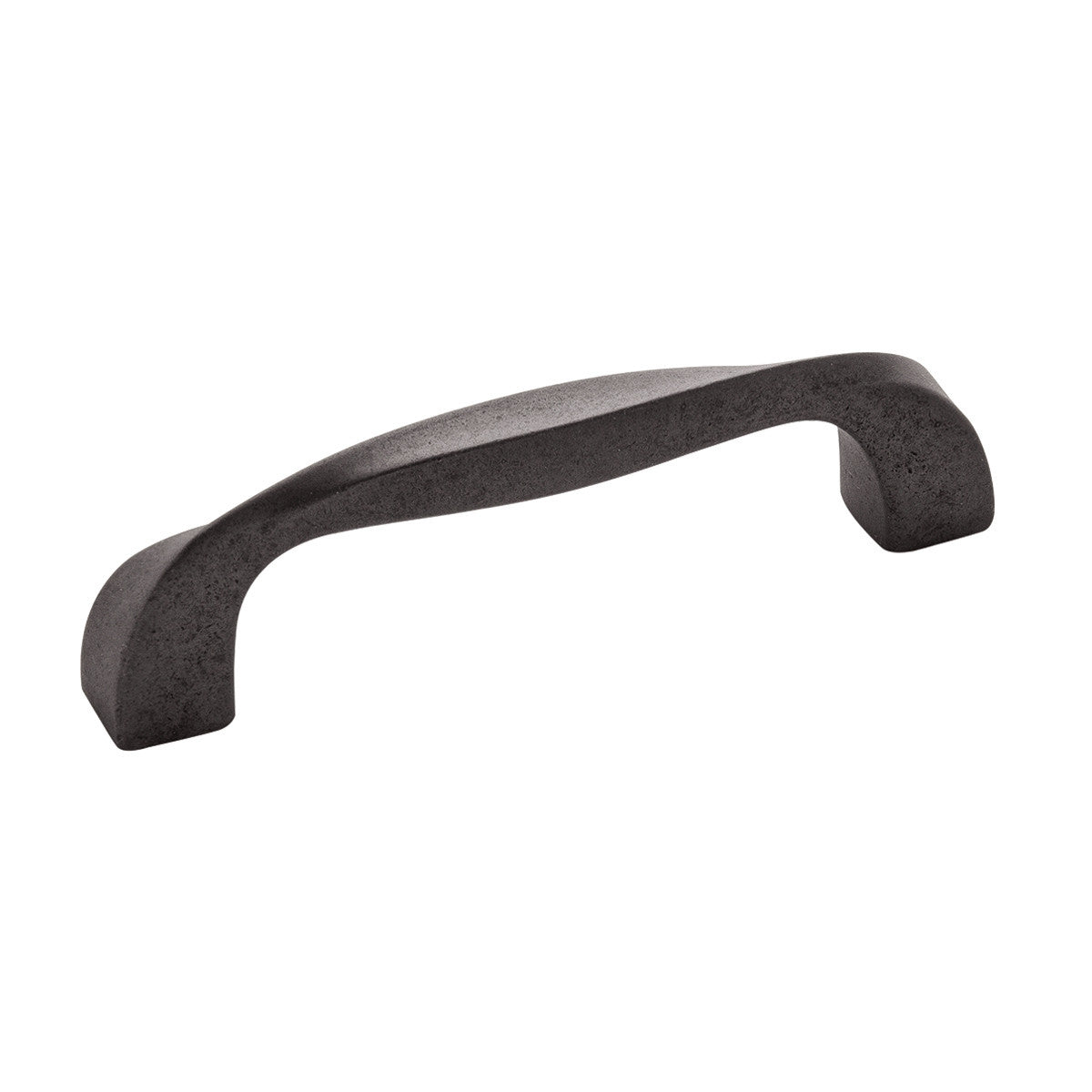 Hickory H076016-BI: 96mm cc Twist Cabinet Pull - Black Iron
