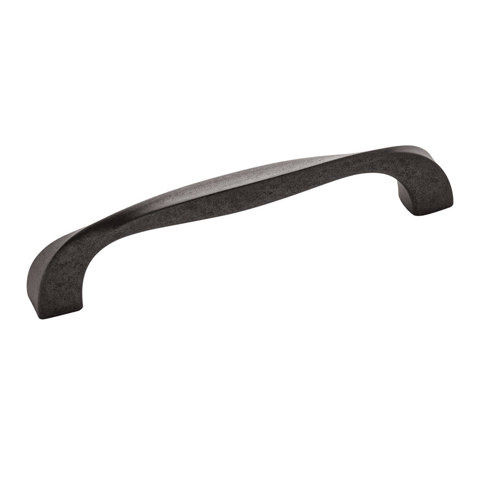 Hickory H076017-BI: 128mm cc Twist Cabinet Pull - Black Iron