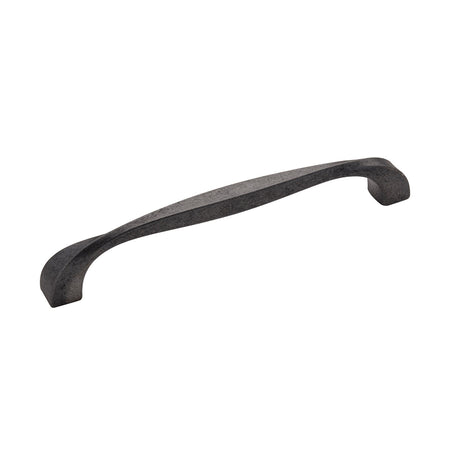Hickory H076018-BI: 160mm cc Twist Cabinet Pull - Black Iron