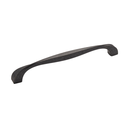 Hickory H076019-BI: 192mm cc Twist Cabinet Pull - Black Iron