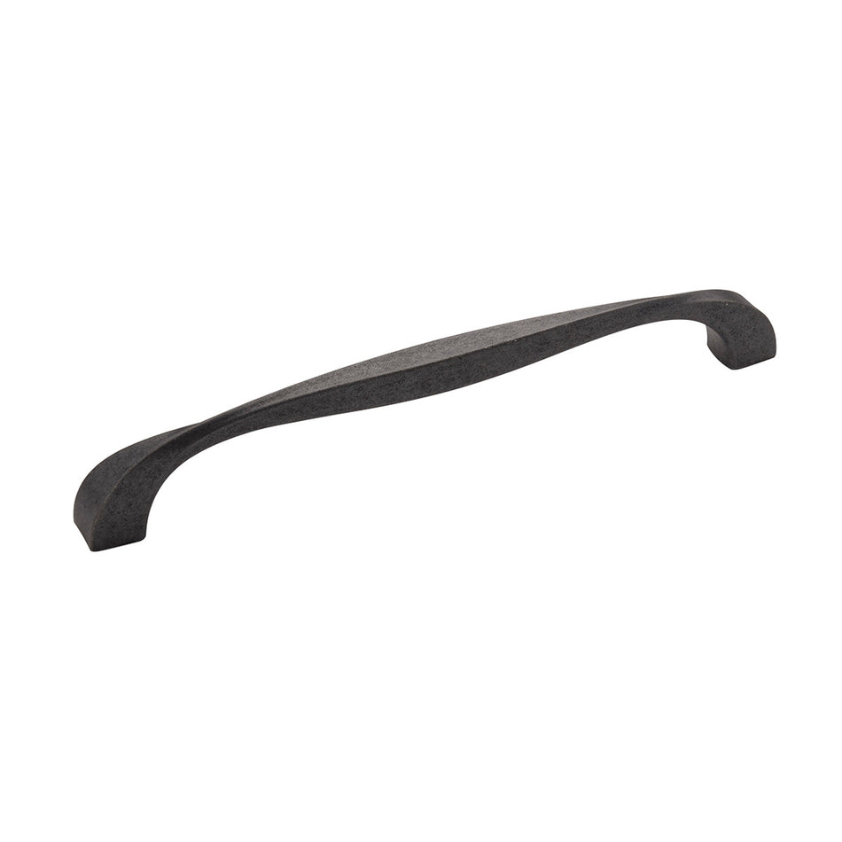 Hickory H076019-BI: 192mm cc Twist Cabinet Pull - Black Iron