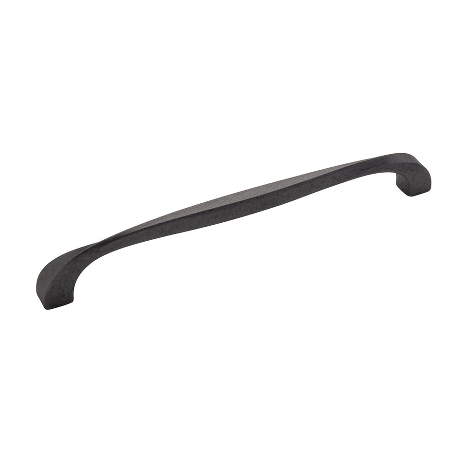 Hickory H076020-BI: 224mm cc Twist Cabinet Pull - Black Iron