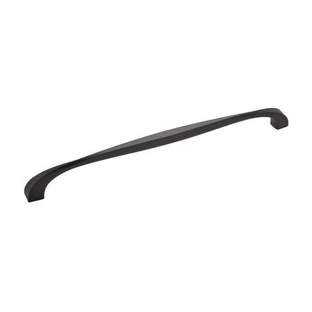 Hickory H076021-BI: 12" cc Twist Cabinet Pull - Black Iron