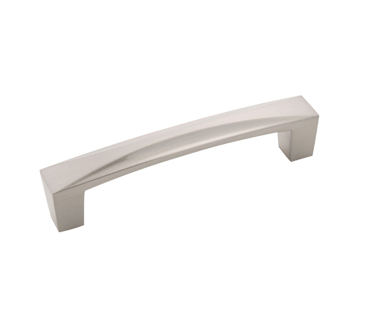 Hickory H076130-SN: 96mm cc Crest Cabinet Pull - Satin Nickel