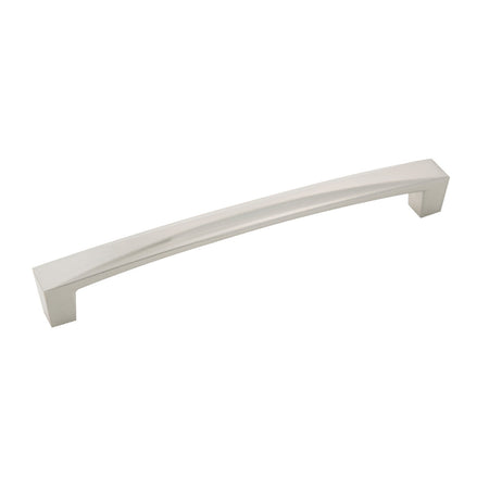 Hickory H076132-SN: 160mm cc Crest Cabinet Pull - Satin Nickel