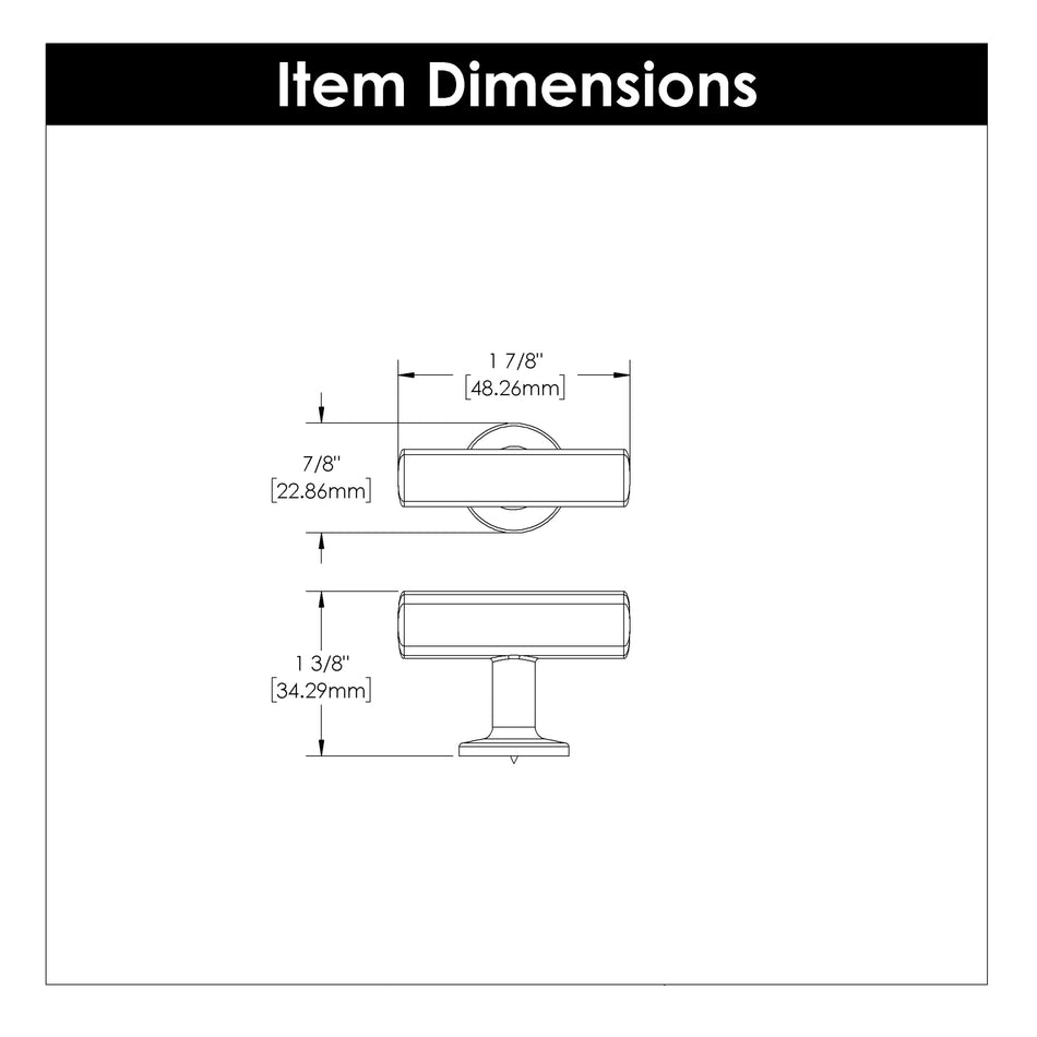 Hickory H077878CBZ: 1-15/16" Woodward T-Bar Cabinet Knob - Champagne Bronze