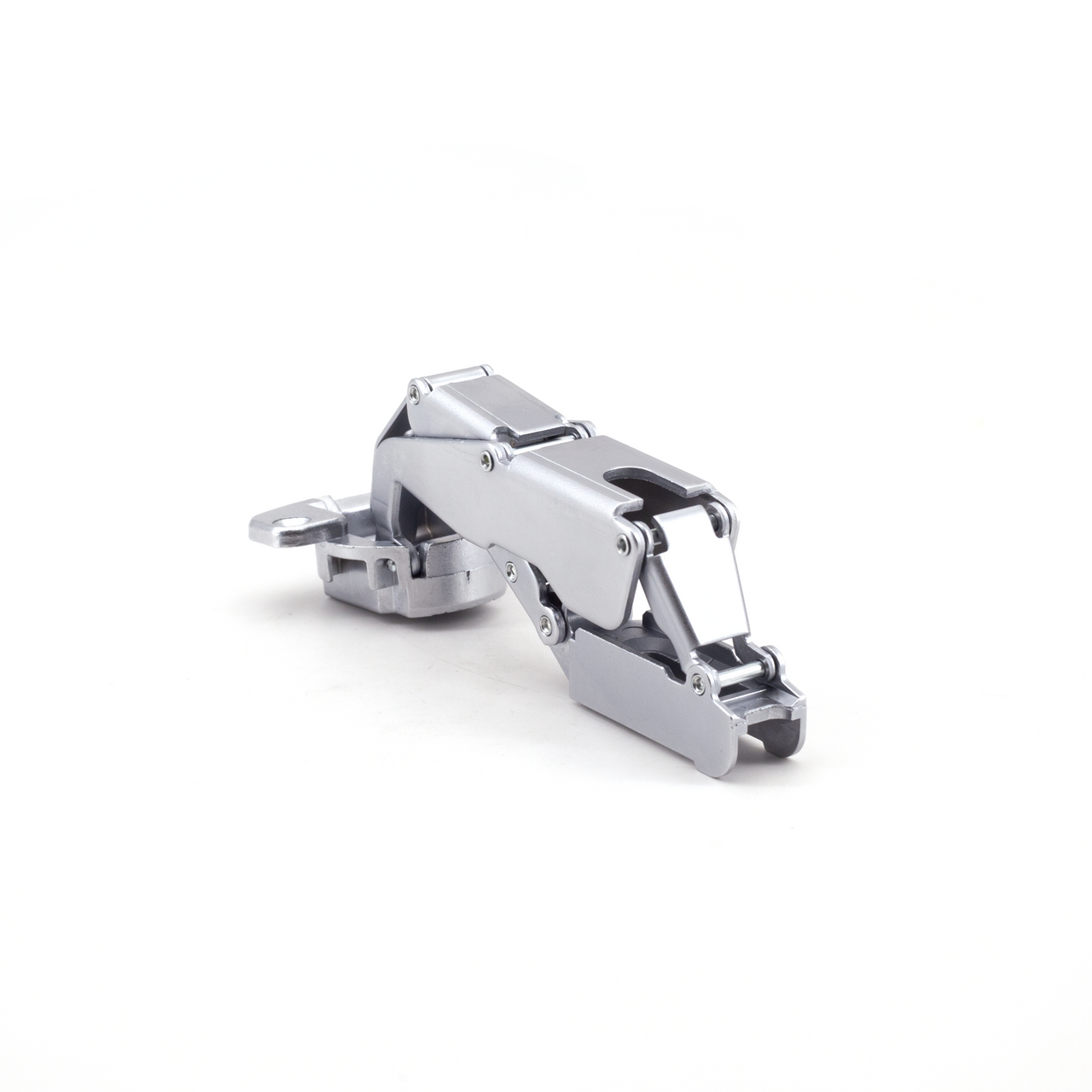 Sugatsune H160-C34/18: 18mm Overlay Concealed Hinge (self-closing) - Satin Chrome
