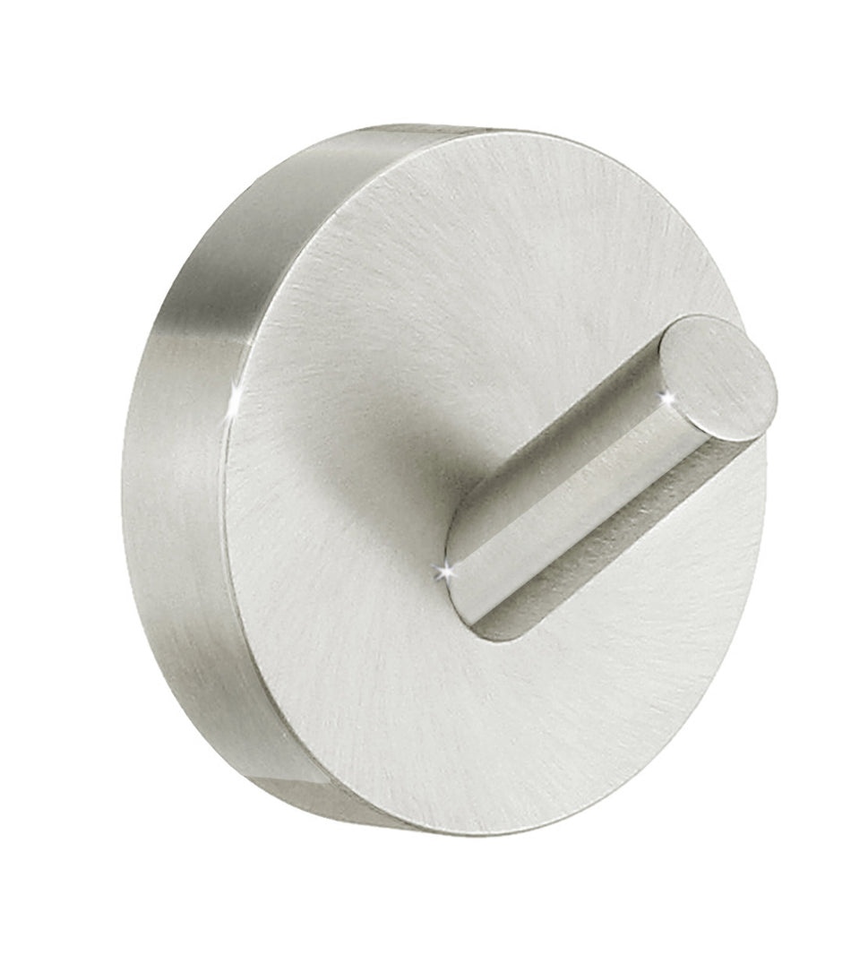 Smedbo H355N: Home Single Towel Hook - Brushed Nickel