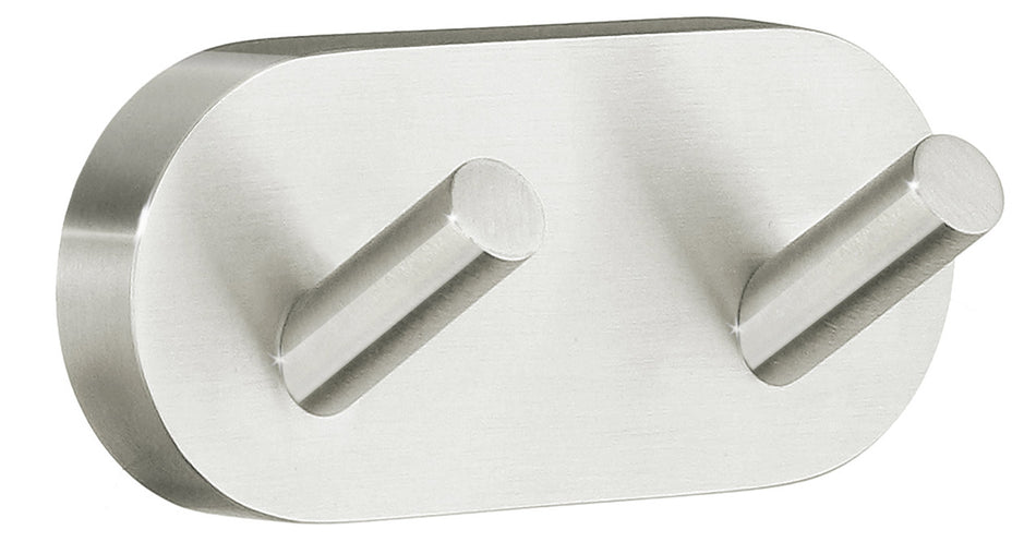Smedbo H356N: Home Double Towel Hook - Brushed Nickel