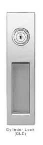 Sugatsune HC-3051-CLD-NI: Sliding Door Latch w/Cylinder Lock - Satin Stainless Steel