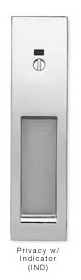 Sugatsune HC-3051-IND-NI: Privacy Sliding Door Latch w/Indicator - Satin Stainless Steel