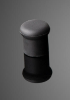 Forms+Surfaces 1" Diameter Neoprene Flat-Top Round Cabinet Knob - Black