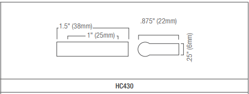 Forms+Surfaces HC423: 3" cc Mesa Edge Cabinet Pull