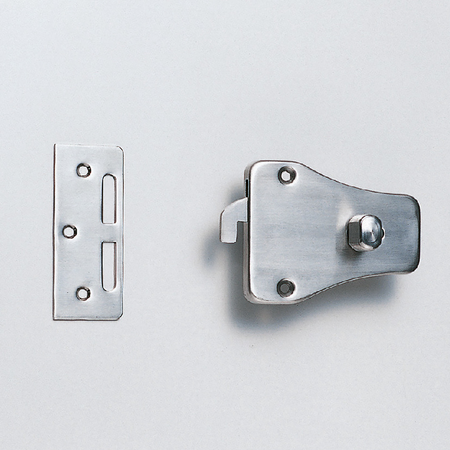 Sugatsune HC-70: Slide Knob Surface Mount Sliding Door Latch - Satin Stainless Steel