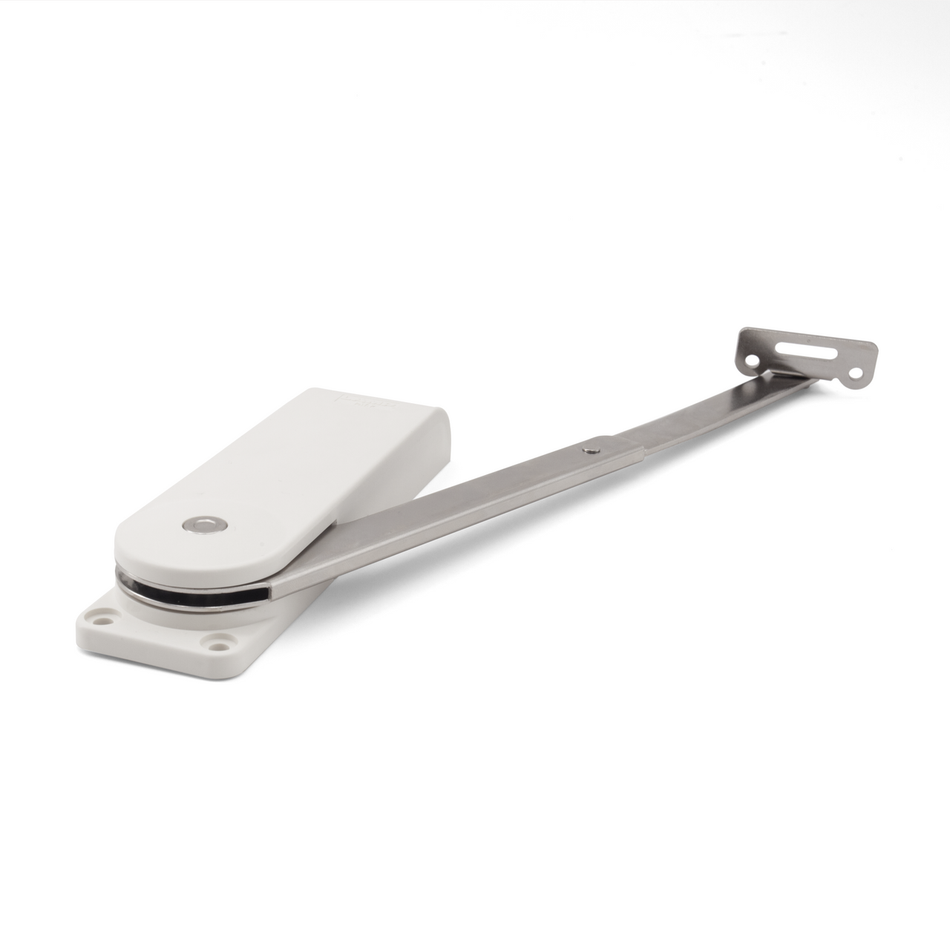 Sugatsune HDS-10HR-WHT: Heavy Duty Soft-Down Lid Stay (right) - White