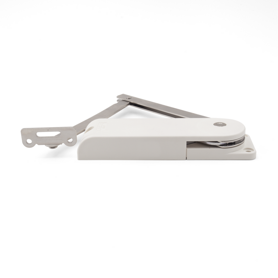 Sugatsune HDS-10S-HR/WHT: Heavy Duty Self Close Lid Stay (right) - White
