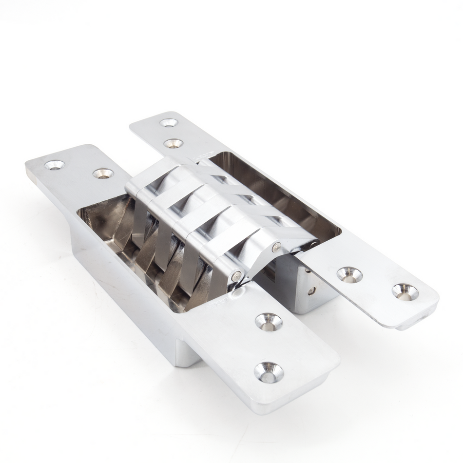 Sugatsune HES-3038BK/SC: 7 x 3-1/2" Concealed Hinge - Satin Chrome