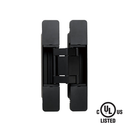 Sugatsune HES3D-W190BL-UL: 190mm 3-Way Adjustable Concealed Door Hinge (UL) - Black