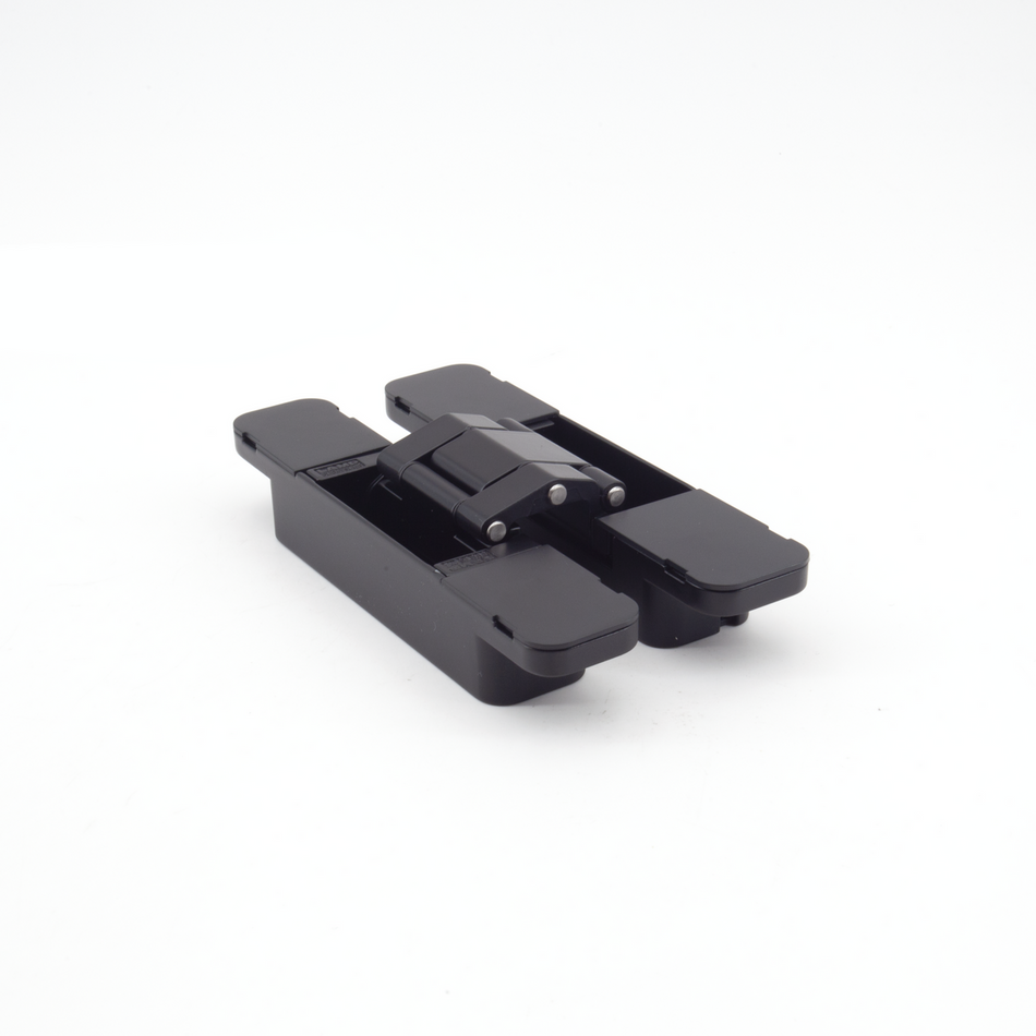 Sugatsune HES3D-120BL: 4-3/4" 3-Way Adjustable Concealed Door Hinge - Black