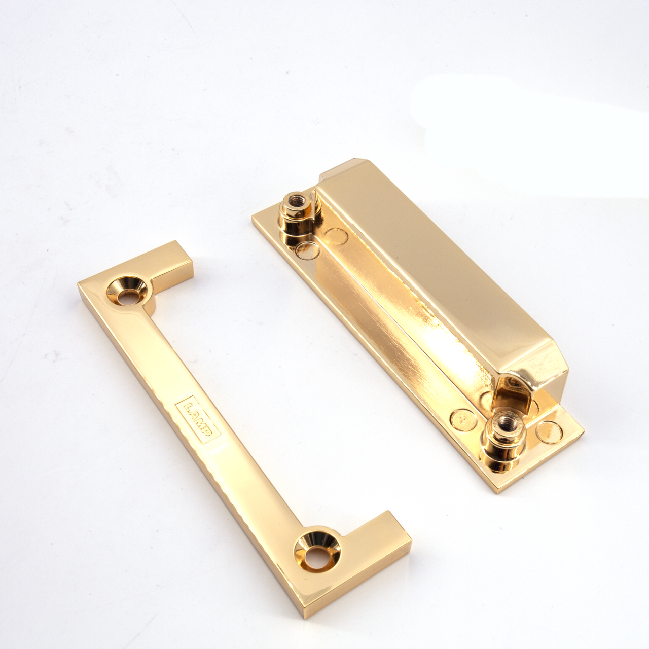 Sugatsune HES3D-G90BKT/GP: HES3D-120 Series Hinge Mounting Bracket for Glass Door - Gold