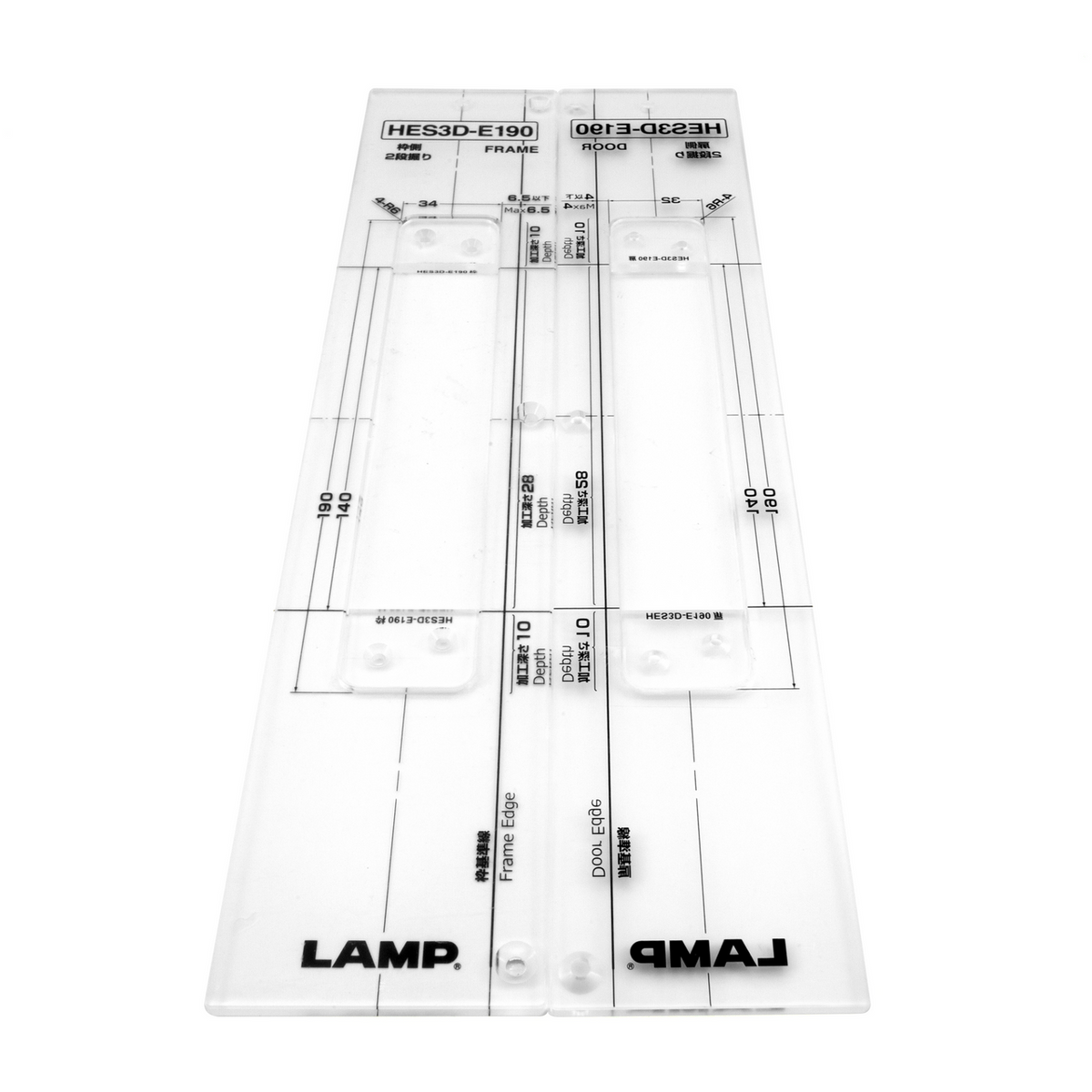 Sugatsune HES3D-E190-TMP: Mounting Template for HES3D-E190 Concealed Hinge