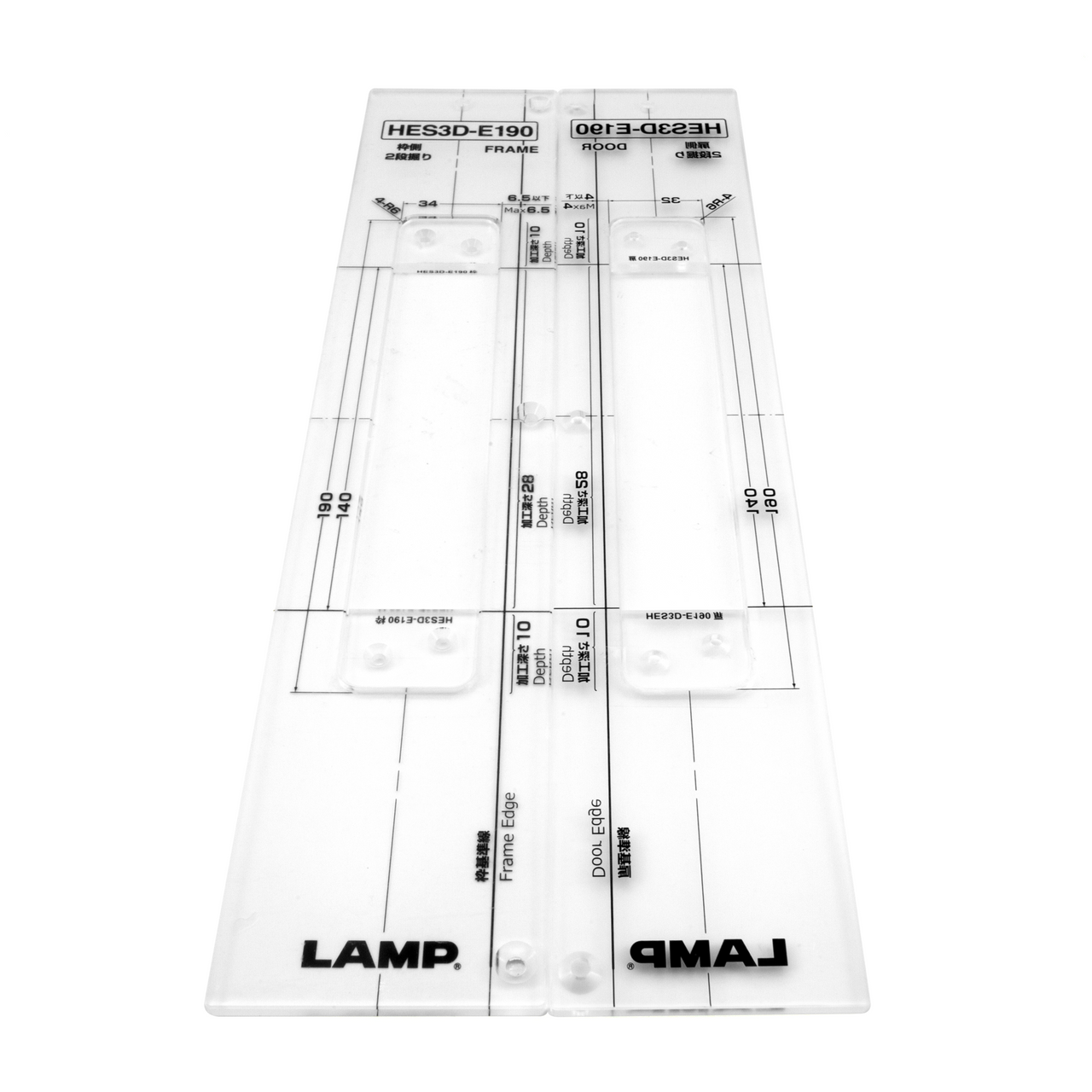 Sugatsune HES3D-E190-TMP: Mounting Template for HES3D-E190 Concealed Hinge