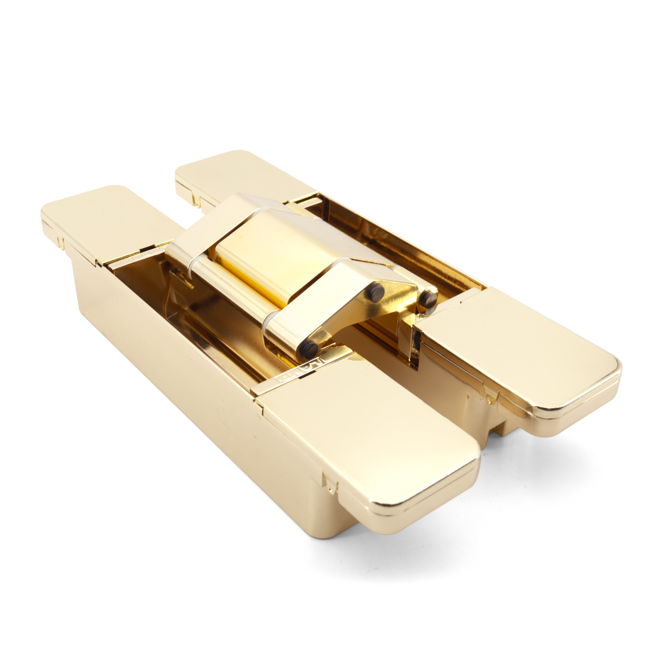Sugatsune HES3D-W190PB: 190mm 3-Way Adjustable Concealed Door Hinge - Polished Brass