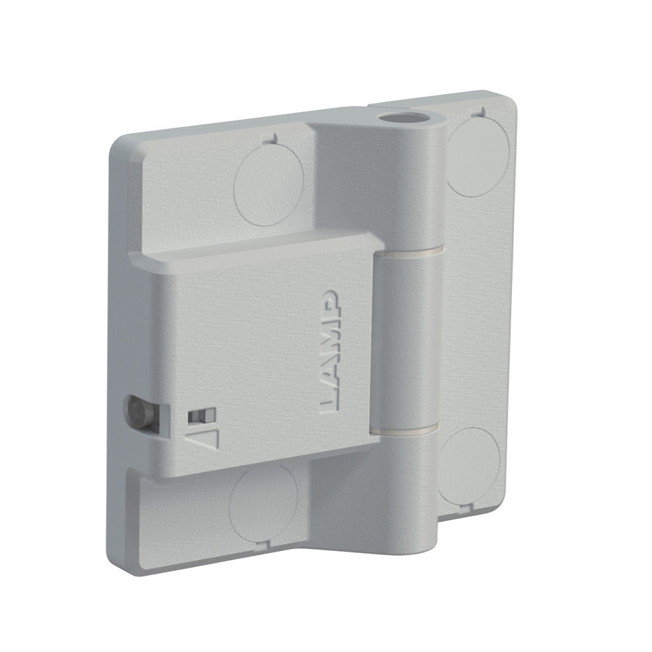Sugatsune HG-JV65-S-LGR: Horizontal Opening Soft-Close Hinge - Light Grey