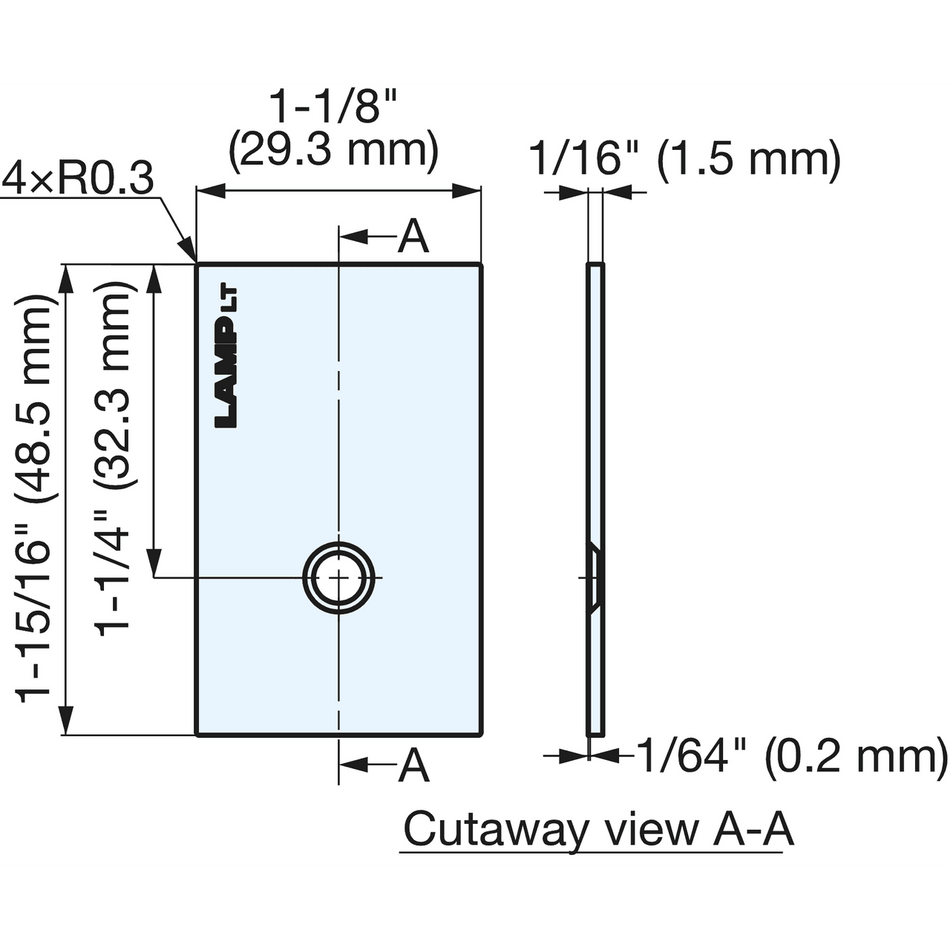 Sugatsune HGS3D-S160SH-SQPLATE: Square Cover Plate for HGS3D Hinge - Satin Stainless Steel