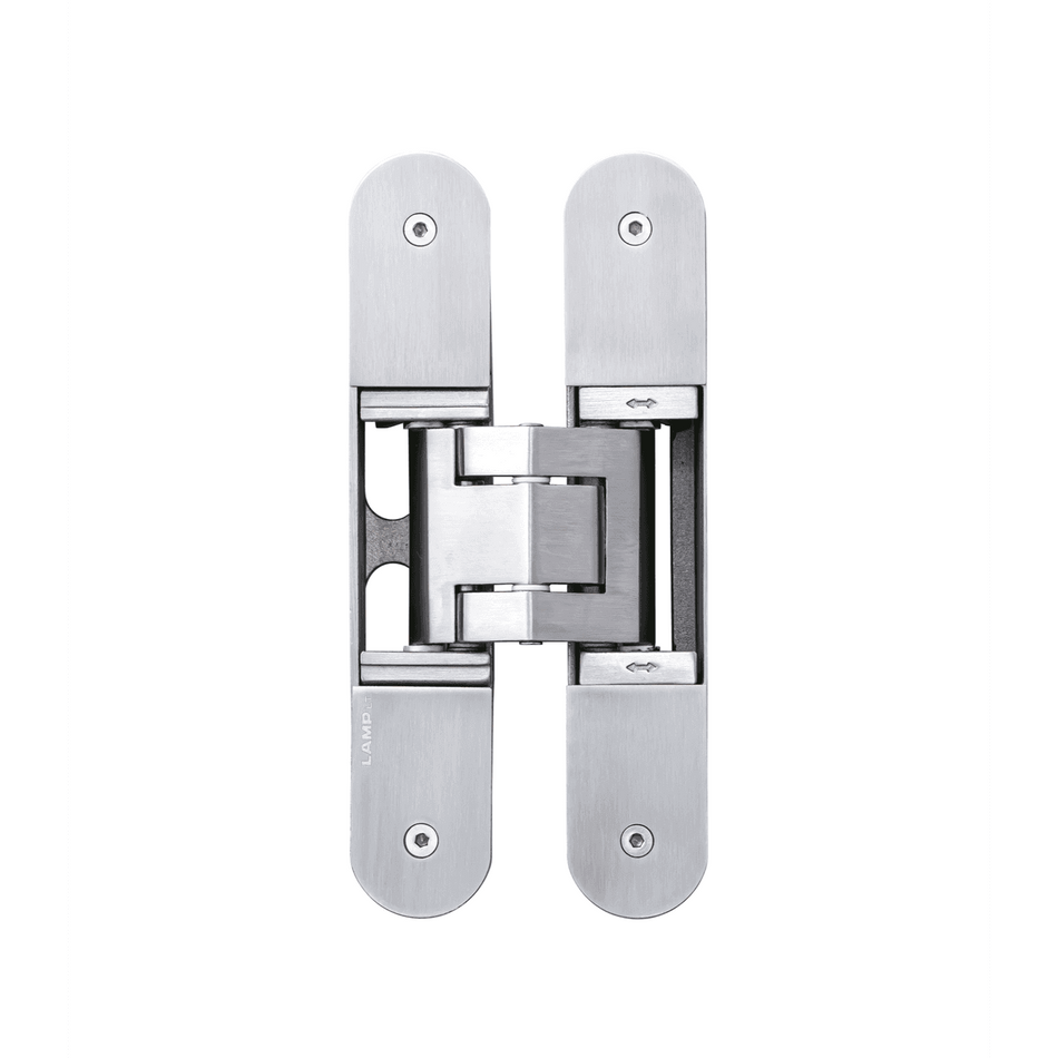 Sugatsune HGS3D-S160SH: 160mm 3-Way Adjustable Concealed Hinge - Satin Stainless Steel