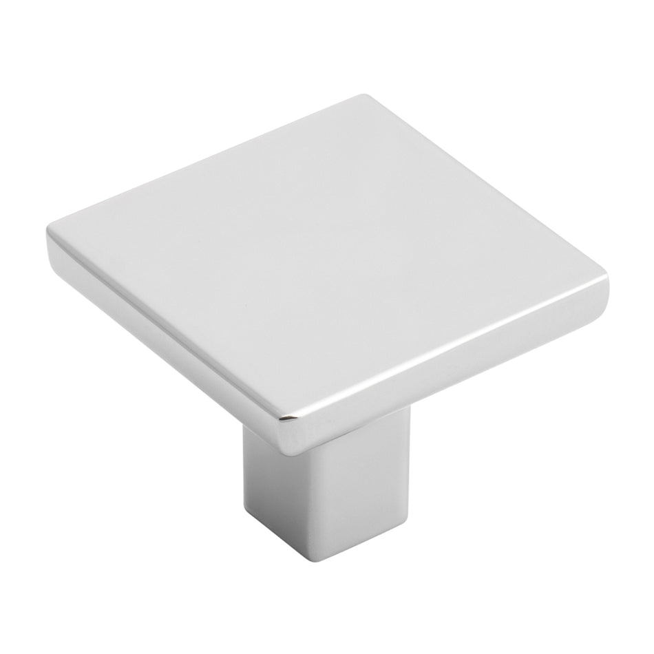 Hickory HH075341-CH: 1-1/4" Skylight Square Cabinet Knob - Polished Chrome