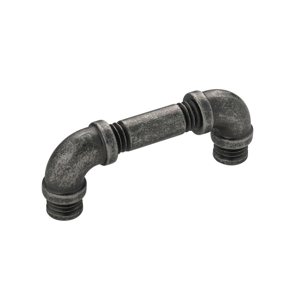 Hickory HH076013-BNV: 3" cc Pipeline Cabinet Pull - Black Nickel Vibed