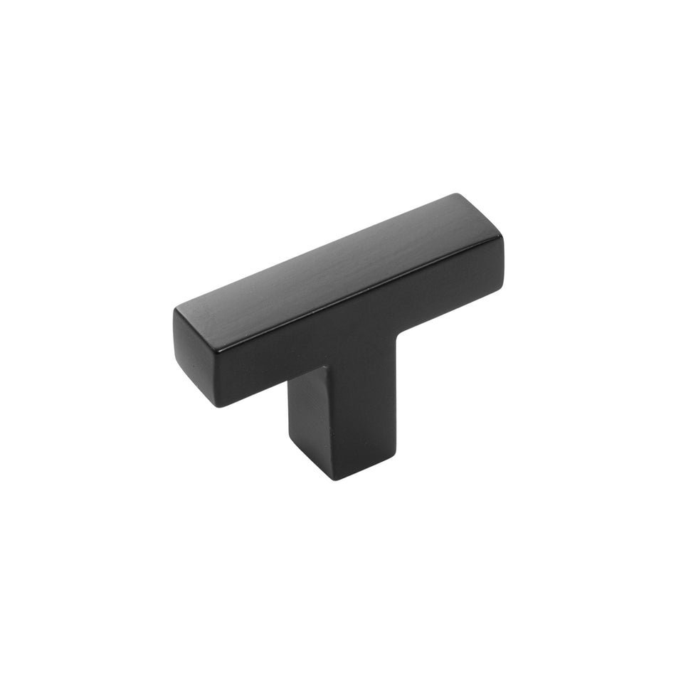 Hickory HH079668-MB: 1-5/8" Skylight T-Bar Cabinet Knob - Matte Black