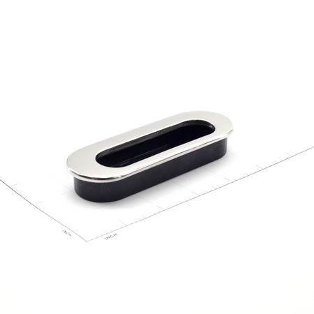 Sugatsune HH-D: 96mm cc Recessed Oval Cabinet Pull - Mirror Stainless Steel