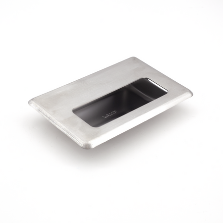 Sugatsune HH-FB-1-S: 110mm cc Flush Cabinet Pull w/Stud - Satin Stainless Steel