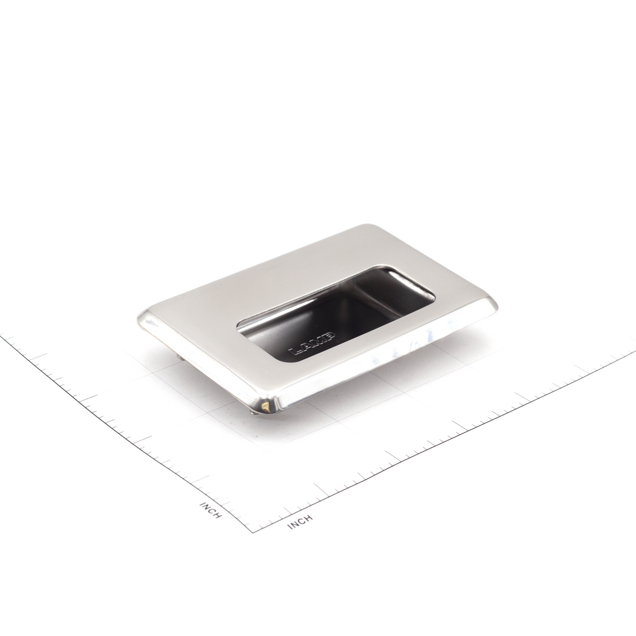 Sugatsune HH-FB-3-M: 76mm cc Flush Cabinet Pull w/Stud - Mirror Stainless Steel