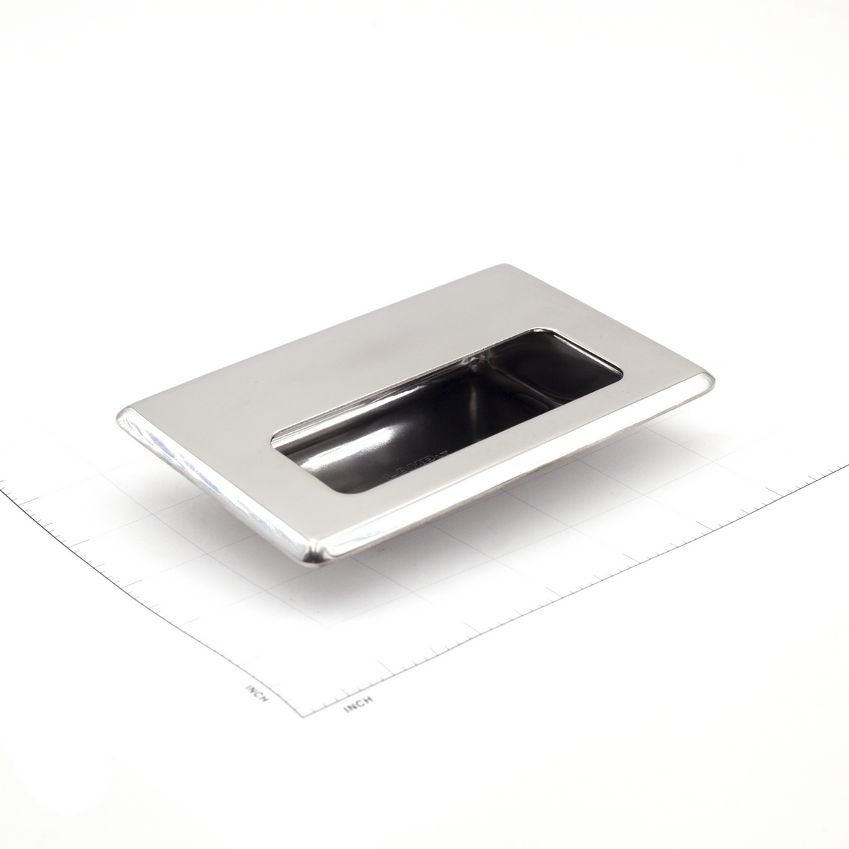Sugatsune HH-FC-1-M: 110mm cc Flush Cabinet Pull w/Nut - Mirror Stainless Steel