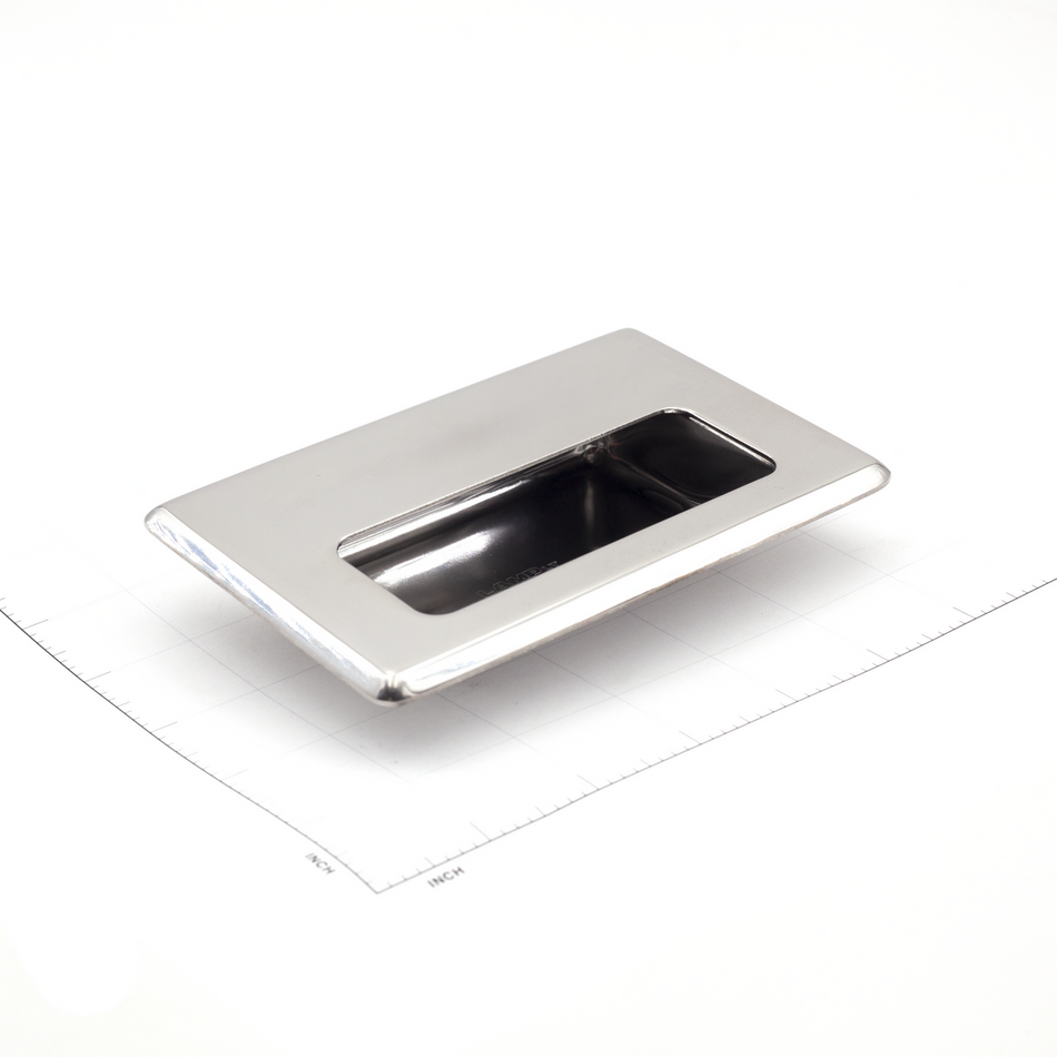 Sugatsune HH-FC-1-M: 110mm cc Flush Cabinet Pull w/Nut - Mirror Stainless Steel