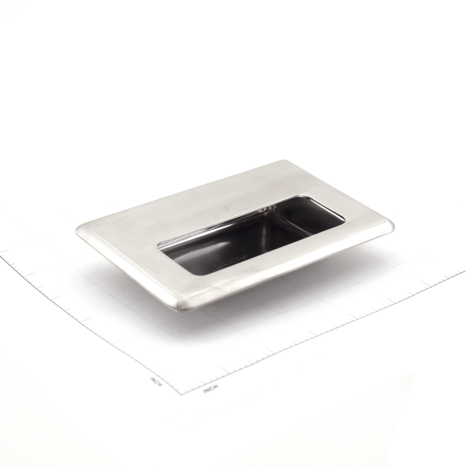 Sugatsune HH-FC-2-S: 88mm cc Flush Cabinet Pull w/Nut - Satin Stainless Steel