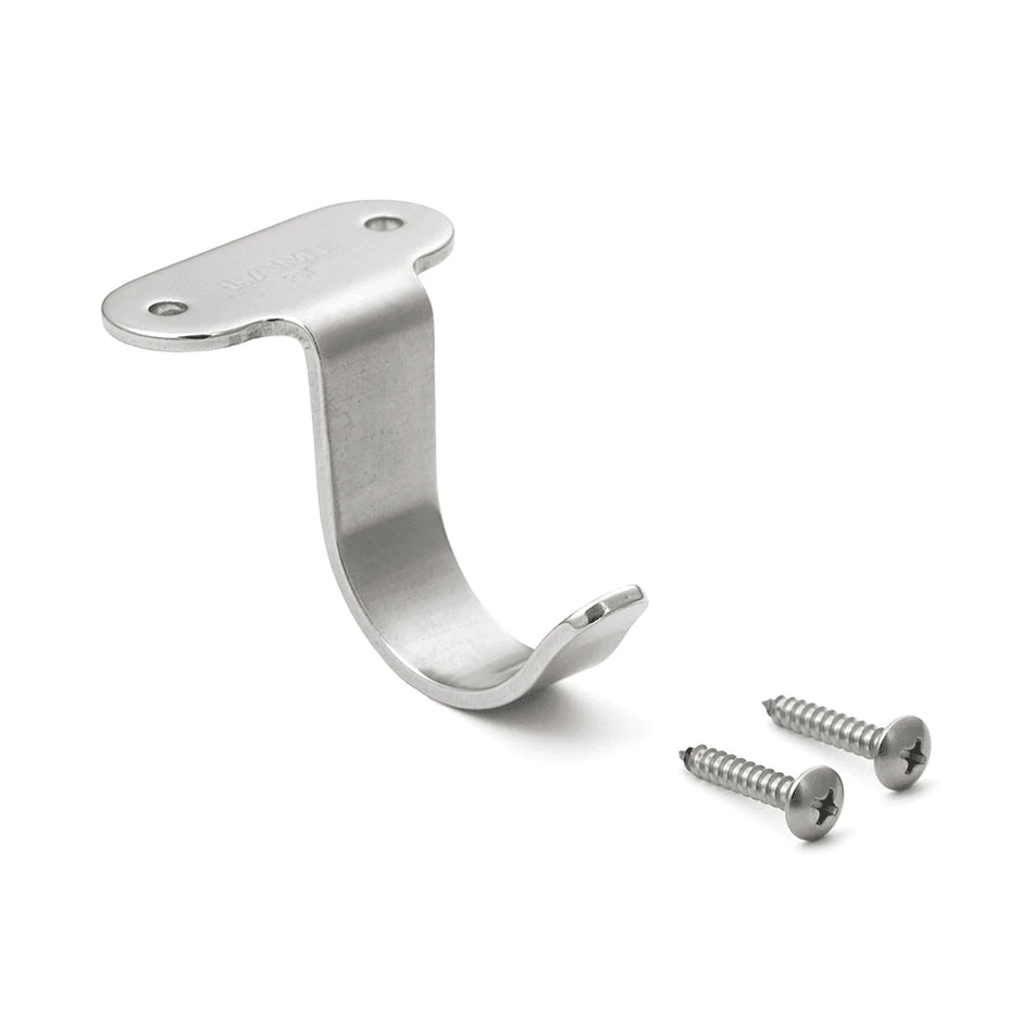 Sugatsune HJU-50S: 1-1/2" Reverse Undermount Utility Hook - Satin Stainless Steel