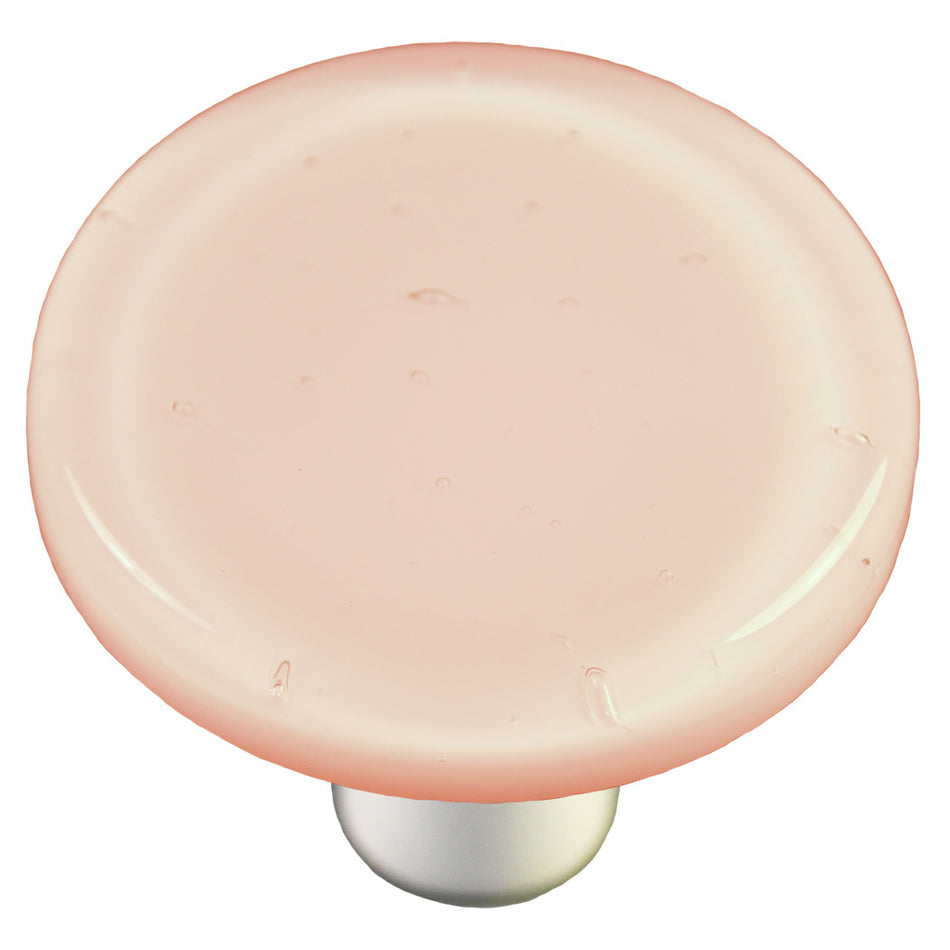 Aquila HK1000-KRB: 1-1/2" Solid Round Cabinet Knob w/Black Post - Petal Pink