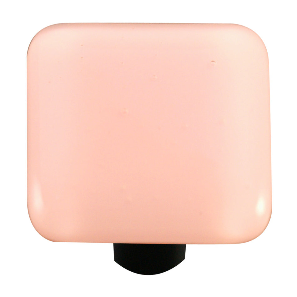 Aquila HK1000-KA: 1-1/2" Solid Square Cabinet Knob w/Aluminum Post - Petal Pink