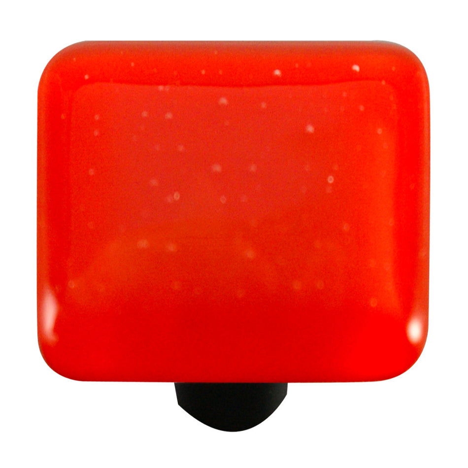Aquila HK1002-KA: 1-1/2" Solid Square Cabinet Knob w/Aluminum Post - Tomato Red