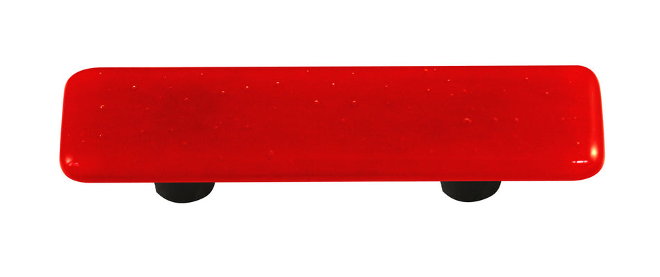 Aquila HK1003-PA: 3" cc Solid Rectangle Cabinet Pull w/Aluminum Post - Brick Red