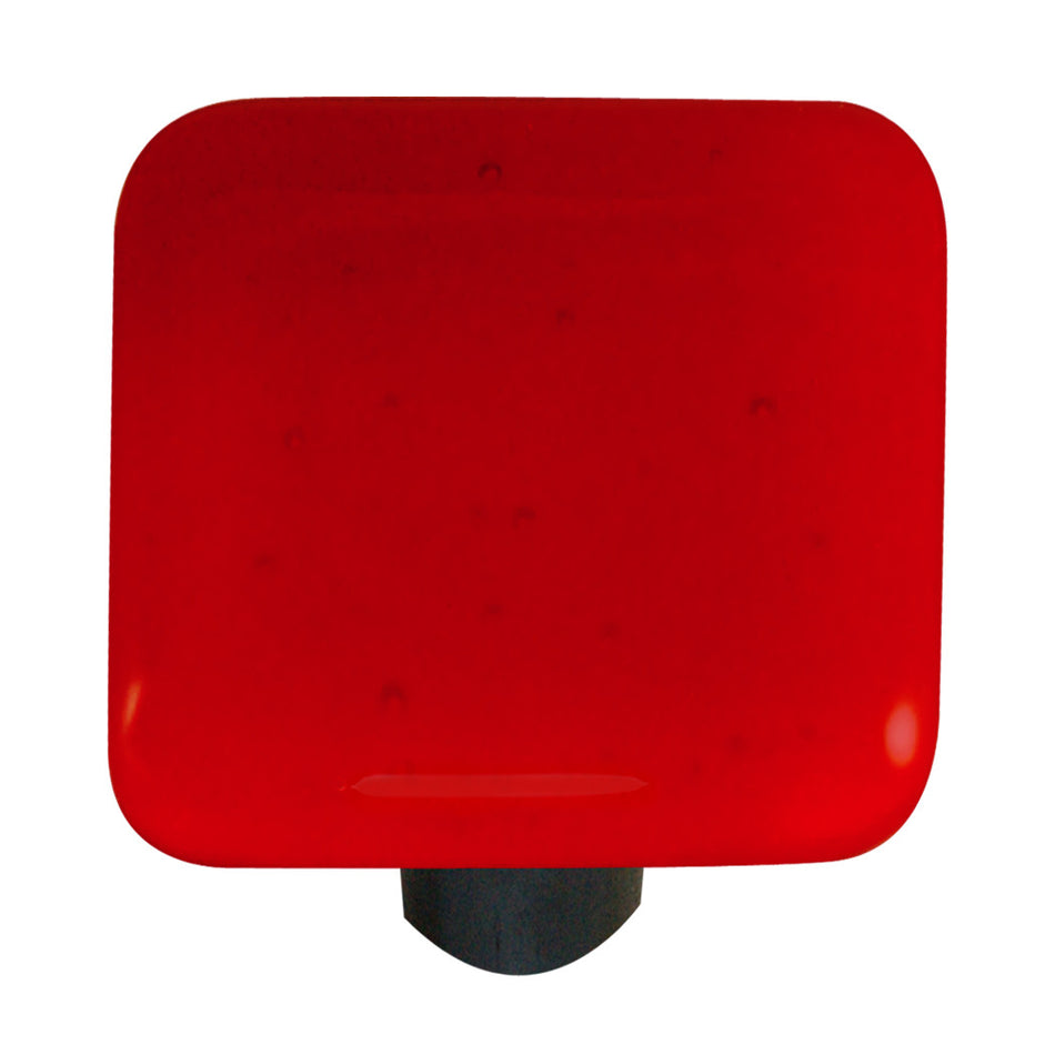 Aquila HK1004-KB: 1-1/2" Solid Square Cabinet Knob w/Black Post - Red