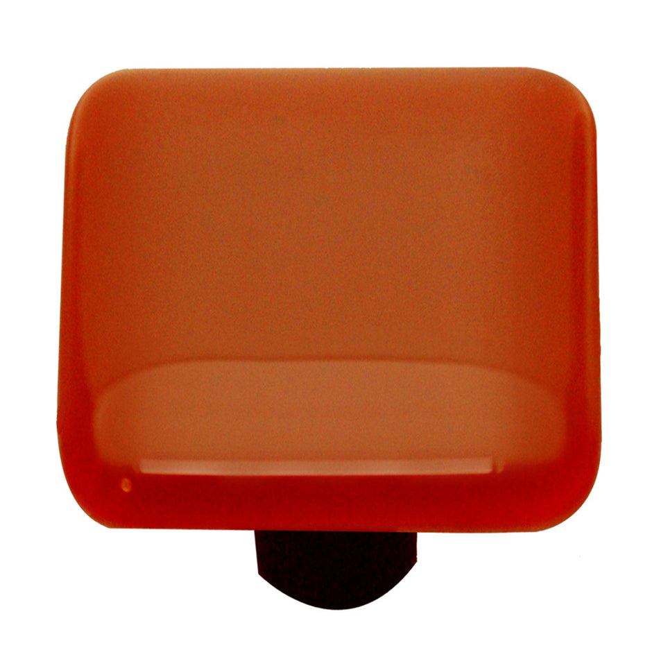 Aquila HK1006-KA: 1-1/2" Solid Square Cabinet Knob w/Aluminum Post - Sunset Coral