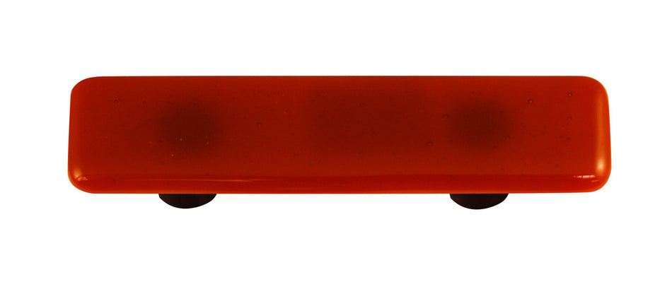 Aquila HK1006-PA: 3" cc Solid Rectangle Cabinet Pull w/Aluminum Post - Sunset Coral